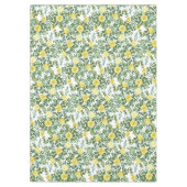Roos Floral bruiloft van Light Yellow Pastel Peony Tafelkleed (Voorkant)