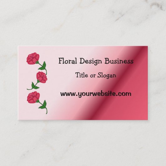 Roos Floral Business Design Visitekaartje (Voorkant)