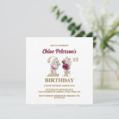 Roos Floral C 21e verjaardag Kaart (Staand voorkant)