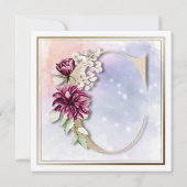 Roos Floral C 90th Birthday Party Kaart (Achterkant)