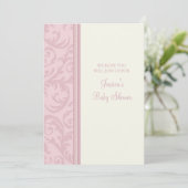 Roos Floral Custom Baby Shower Invitaties Kaart (Staand voorkant)