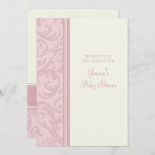 Roos Floral Custom Baby Shower Invitaties Kaart (Voorkant / Achterkant)