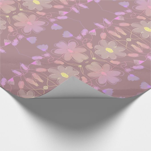 Roos Floral Designer Gift Wrap Cadeaupapier (Hoek)