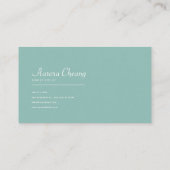  Roos Floral Dusty Blauwgroen Visitekaartje (Achterkant)