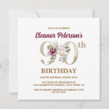 Roos Floral E 90th Birthday Party