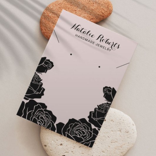 Roos Floral Earring Ketting Jewelry Display Visitekaartje