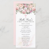 Roos Floral Eerste Gemeenschap Menu (Voorkant / Achterkant)