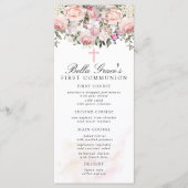 Roos Floral Eerste Gemeenschap Menu (Voorkant)