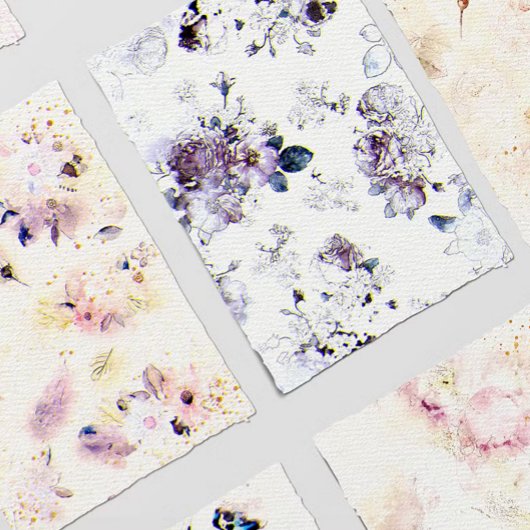 Roos Floral Elegant Papier Textured Wedding Kaart