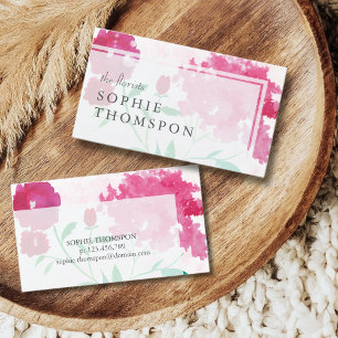 Roos floral elegant visitekaartje