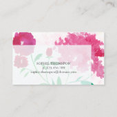 Roos floral elegant visitekaartje (Achterkant)