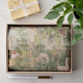 Roos Floral Ephemera Franse ontkoppeling Tiss Tissuepapier (Geschenk)