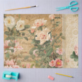  Roos Floral Ephemera Franse ontkoppeling Tissuepapier (Craft)