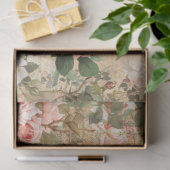  Roos Floral Ephemera Franse ontkoppeling Tissuepapier (Geschenk)