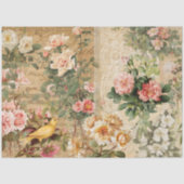  Roos Floral Ephemera Franse ontkoppeling Tissuepapier (Voorkant)