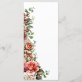 Roos Floral Eucalyptus Wedding Menu (Achterkant)