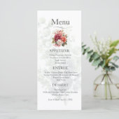 Roos Floral Eucalyptus Wedding Menu (Staand voorkant)