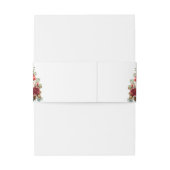 Roos Floral Eucalyptus Wedding Uitnodigingen Wikkel (Achterkant Voorbeeld)