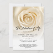 Roos Floral Flowers Celebration of Life Funeral Kaart (Voorkant)