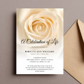 Roos Floral Flowers Celebration of Life Funeral Kaart