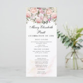 Roos Floral Funeral Menu (Staand voorkant)