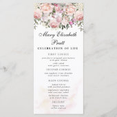 Roos Floral Funeral Menu (Voorkant)