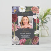 Roos Floral Funeral Photo Order of Service Programmakaart (Staand voorkant)