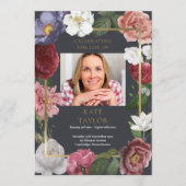 Roos Floral Funeral Photo Order of Service Programmakaart (Voorkant)