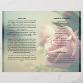 Roos Floral Funeral Programme sjabloon (Achterkant)