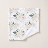Roos Floral Garden Pattern Bad Handdoek (Wasdoekje)