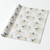 Roos Floral Garden Pattern Cadeaupapier (Uitgerold)