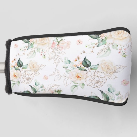 Roos Floral Garden Pattern Golfheadcover (Voorkant)