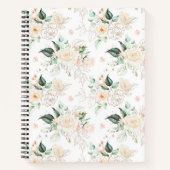 Roos Floral Garden Pattern Notitieboek (Voorkant)