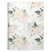 Roos Floral Garden Pattern Notitieboek (Voorkant)