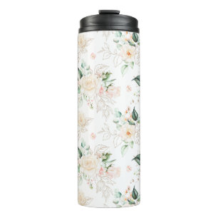 Roos Floral Garden Pattern Thermosbeker