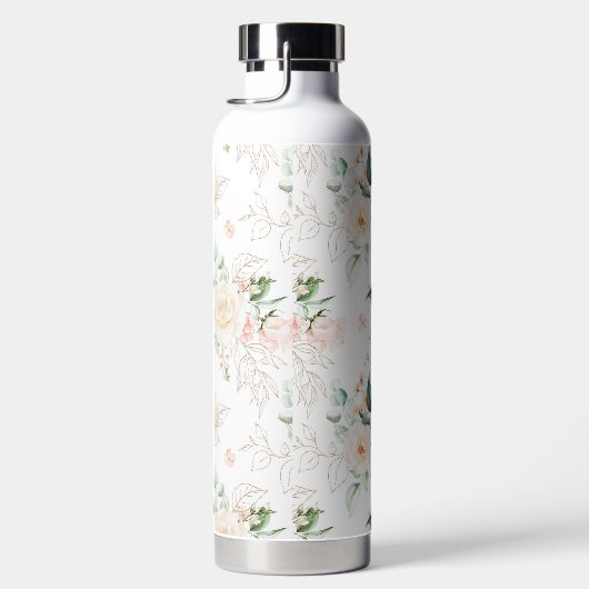 Roos Floral Garden Pattern Waterfles (Rechts)