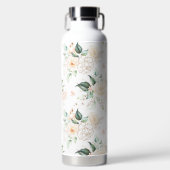 Roos Floral Garden Pattern Waterfles (Voorkant)