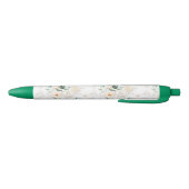 Roos Floral Garden Pattern Zwarte Inkt Pen (Bodem)