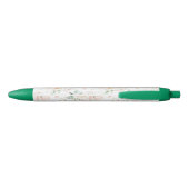 Roos Floral Garden Pattern Zwarte Inkt Pen (Achterkant)