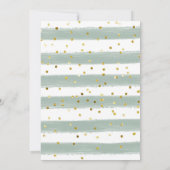 Roos Floral Greenery Baby shower Invitation Kaart (Achterkant)