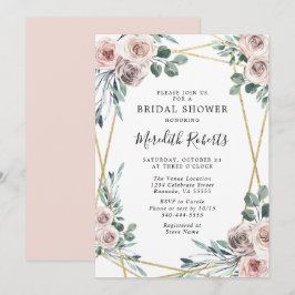 Roos Floral Greenery Vrijgezellenfeest Kaart