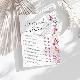 Roos Floral Hij zei dat ze Vrijgezellenfeest spel 