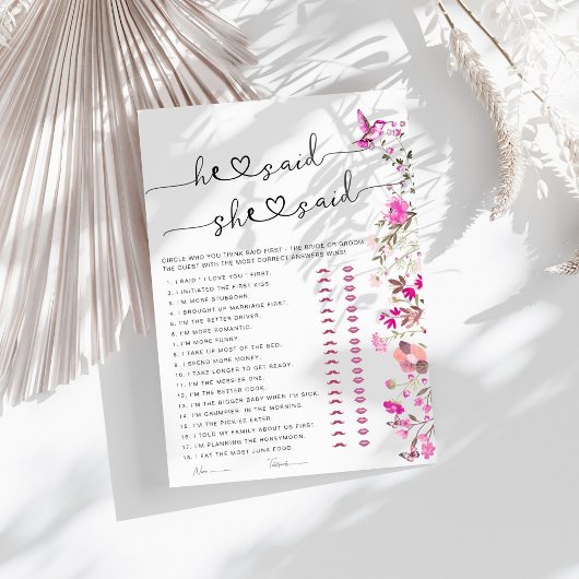 Roos Floral Hij zei dat ze Vrijgezellenfeest spel