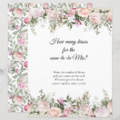 Roos Floral hoeveel Kisses Vrijgezellenfeest game (Voorkant / Achterkant)