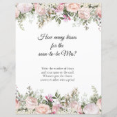 Roos Floral hoeveel Kisses Vrijgezellenfeest game (Voorkant)