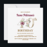 Roos Floral I 40th Birthday Party Invitation Kaart<br><div class="desc">Organiseer de perfecte viering van de 40ste verjaardag met dit elegante roos floral monogram dat ik op de achterkant heb ontworpen voor verjaardagsnamen,  te beginnen met de letter I. Elegant florale cijfers worden gebruikt in de uitnodiging om de feestelijke leeftijd te accentueren.</div>
