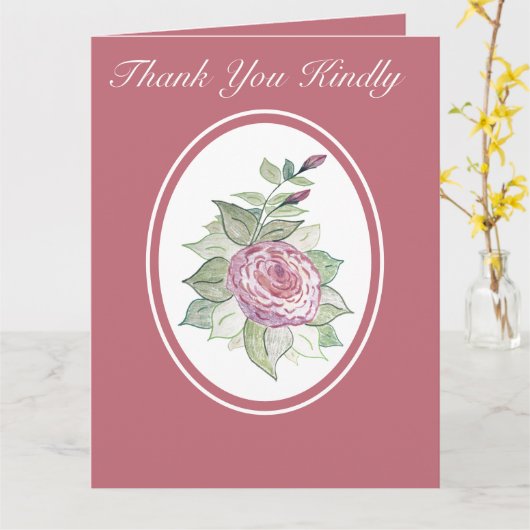 Roos Floral Kaart (Gele Bloem)