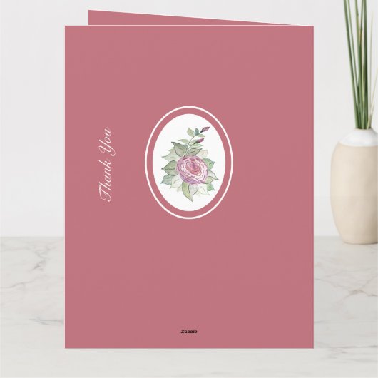 Roos Floral Kaart (Achterkant)