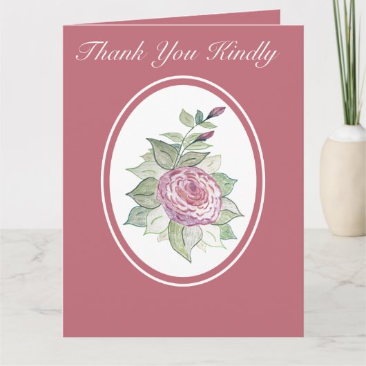 Roos Floral Kaart (Voorkant)