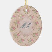 Roos Floral Keramisch Ornament (Rechts)